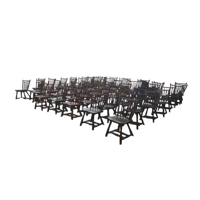 Vintage Hunt Country Furniture Handcrafted Spindle-Back Dining Chairs - Set of 56 For Sale - Image 16 of 18