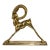 Vintage French Art Deco Style Sculpture of Brass Ibex Antelope For Sale