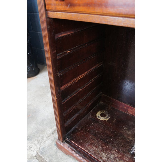 Wood Vintage Flame Mahogany Sheet Music Record Cabinet Console Stand 36" For Sale - Image 7 of 12