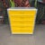 This is an space age pop art chest of drawers in the style of Raymond Loewy. It features 5 bright yellow drawers with...