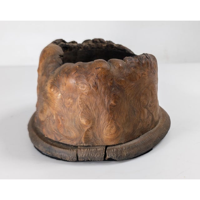 Rustic 20th Century Rustic Burlwood Rootwood Wine Coaster For Sale - Image 3 of 8