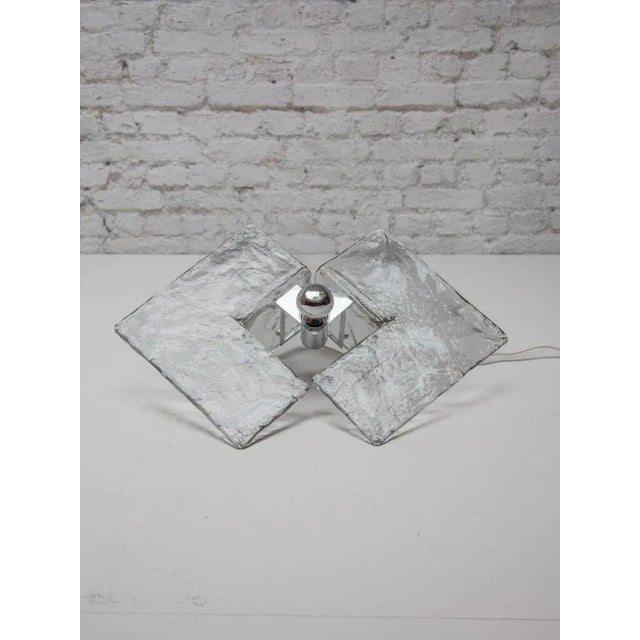 Ice Murano Glass Table Lamp by Alfredo Barbini for Venini, 1960s For Sale - Image 6 of 13