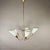 Elegant pendant lamp with a classic Italian design from the 1950s. Five brass arms with cone-shaped lampshades in hand-...