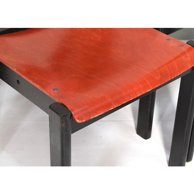 Italian Postmodern Stacking Chairs in Sottsass Style, Italy, 1970s, Set of 14 For Sale - Image 17 of 18