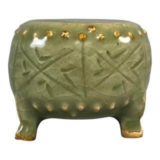 Antique Chinese Longquan Celadon Tripod Vessel For Sale