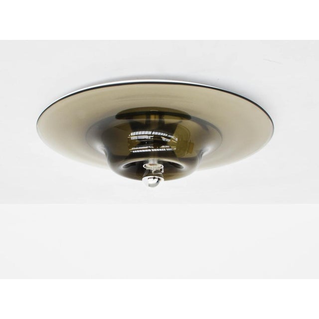 Large Wall Sconce in Smoky Gray Glass by Pierre Cardin for Venini, Italy, 1970s For Sale - Image 6 of 6