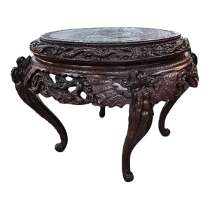 Late 19th Century Antique Chinese Qing Dinasty Carved Table