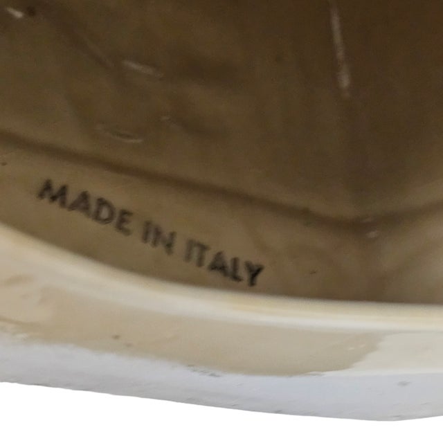 Vintage Italian Chinoiserie Ceramic Garden Seat – Cream Blanc-De-Chine Floral Hexagonal Stool, 20″ For Sale - Image 11 of 12