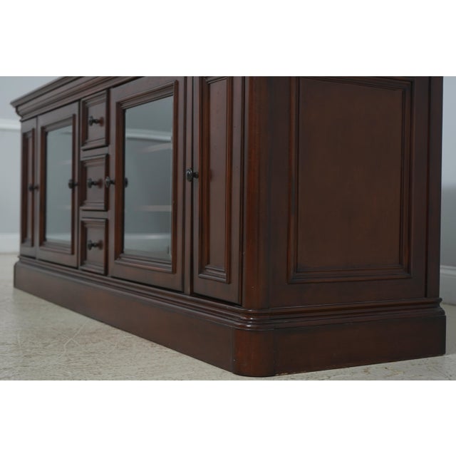 Cherry Tv Media Cabinet W. Glass Doors For Sale - Image 10 of 18