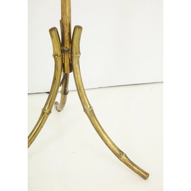 Bronze Faux Bamboo Tripod Floor Lamp by Maison Baguès, France, 1960s For Sale - Image 9 of 12