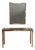 Vintage Console Table in Brass and Steel with Smoked Glass Top and Mirror, 1970s, Set of 2 For Sale