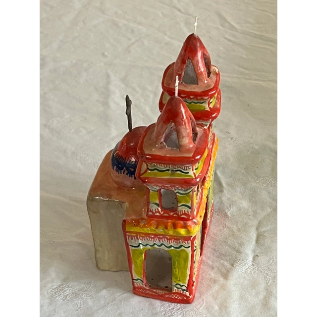 Vintage Made in Mexico Spanish Mission Votive Holder W/ Sterling