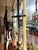 1960s Pair of Vintage Brass and Hand Blown Glass Chandeliers For Sale - Image 5 of 7