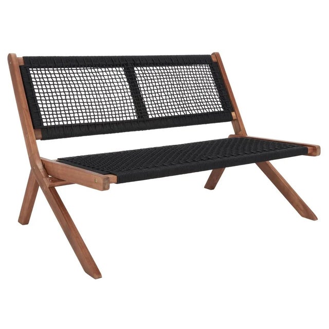 Kobina Outdoor Bench - Natural/Black For Sale - Image 11 of 11