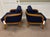 Wood Pair of Baker McGuire Resort Teak Schooner Lounge Chairs With Ottoman For Sale - Image 7 of 10