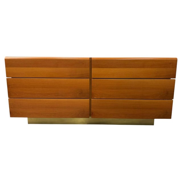 Brown Vintage Commode in Cherrywood from Amnanati & Vitelli, 1970s For Sale - Image 8 of 8