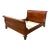 Queen Size Empire Revival Style Carved Mahogany Sleigh Bed Frame For Sale