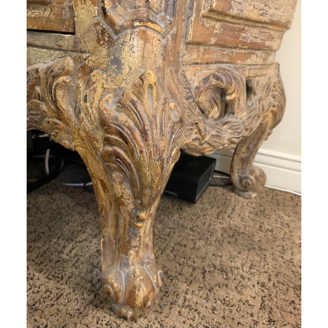 Brown French Louis XVI Style Cerused Painted 2 Drawer Commode For Sale - Image 8 of 12