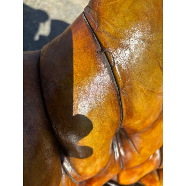 English Tufted Leather Library Chair, Late 19th Century For Sale - Image 11 of 11