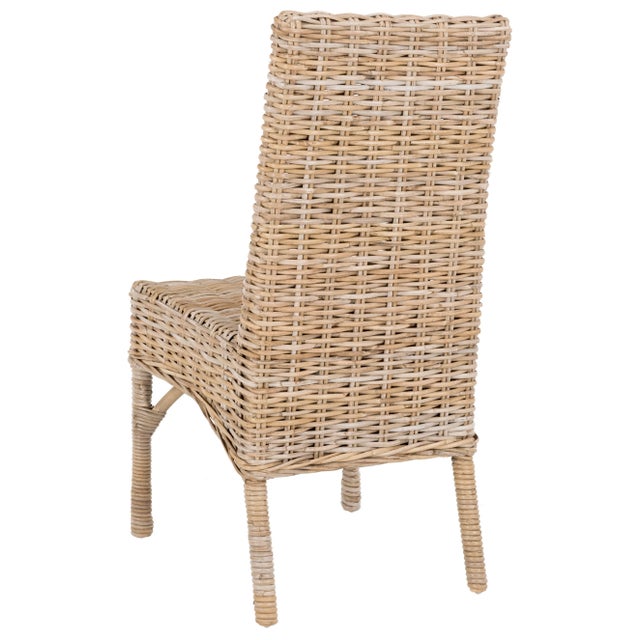18''H Rattan Side Chair in Natural Unfinished - a Pair For Sale In Philadelphia - Image 6 of 11