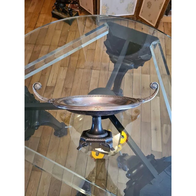 Antique Silver-Plated Metal & Biscuit Porcelain Tazza Dish from WMF For Sale - Image 5 of 17