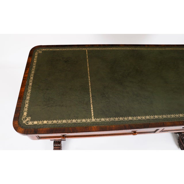 Antique Regency Library Desk by Gonçalo Alves, 19th Century For Sale - Image 5 of 18