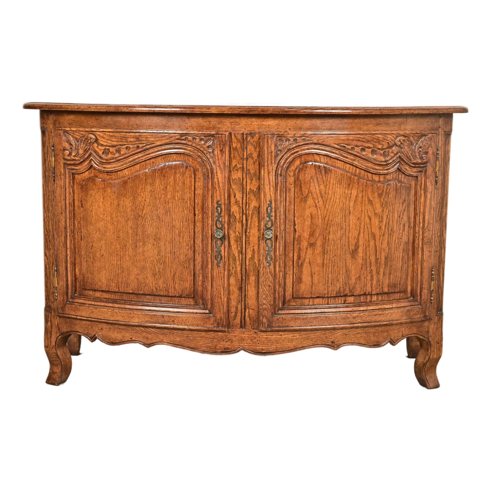 Minton Spidell French Provincial Louis XV Carved Oak Sideboard or Bar ...