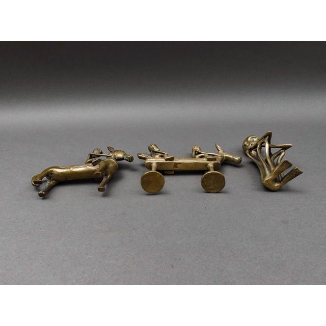Metal African Tribal Vintage Handmade Metal Figurines Set of 3 For Sale - Image 7 of 7