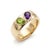 Celebrate the beauty of contrast and connection with this elegant Toi et Moi ring, featuring a vibrant natural Peridot and...
