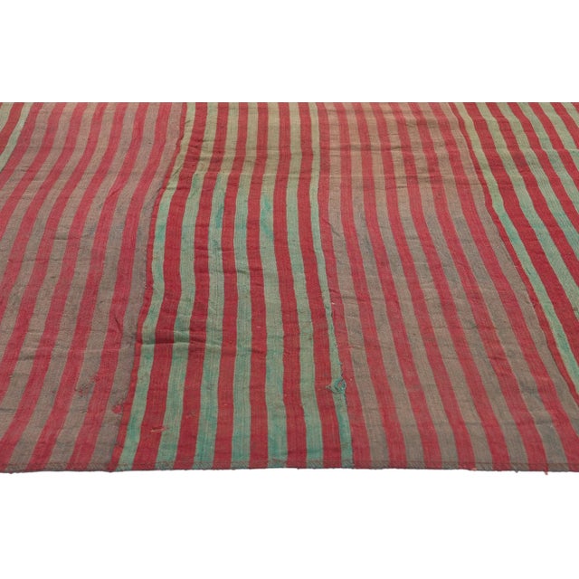 Rustic Vintage Turkish Kilim Rug - 07'03 X 07'06 For Sale - Image 4 of 10