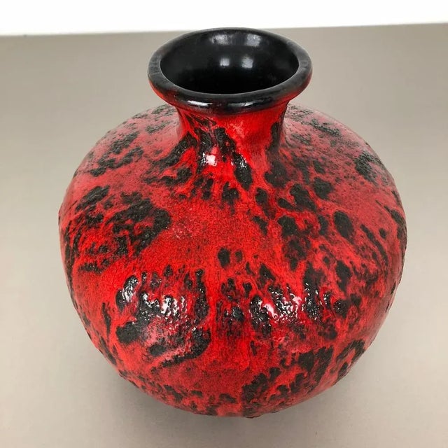 Fat Lava Pottery Vase from Gräflich Ortenburg, Germany, 1960s For Sale - Image 13 of 16