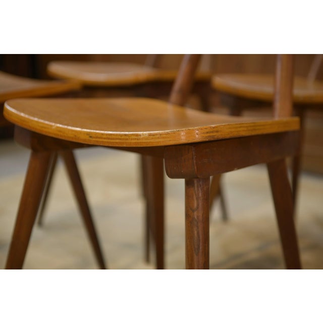 Vintage Chairs in Oak, 1960s, Set of 6 For Sale - Image 3 of 13