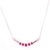 14 Karat Gold Cable Necklace With Ruby and Diamond Soldered Pendant 0.10 TDW For Sale - Image 4 of 9