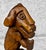 19th Century Antique Primitive Carved Wood Dog Monkey Sculpture For Sale - Image 5 of 9
