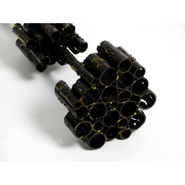 Large Italian Sculptural Brutalist Iron Candleholder by Marcello Fantoni, 1950s For Sale - Image 12 of 14