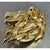 Gold Vintage Lion's Head Gold Tone Brooch With Rhinestone Eye For Sale - Image 8 of 12
