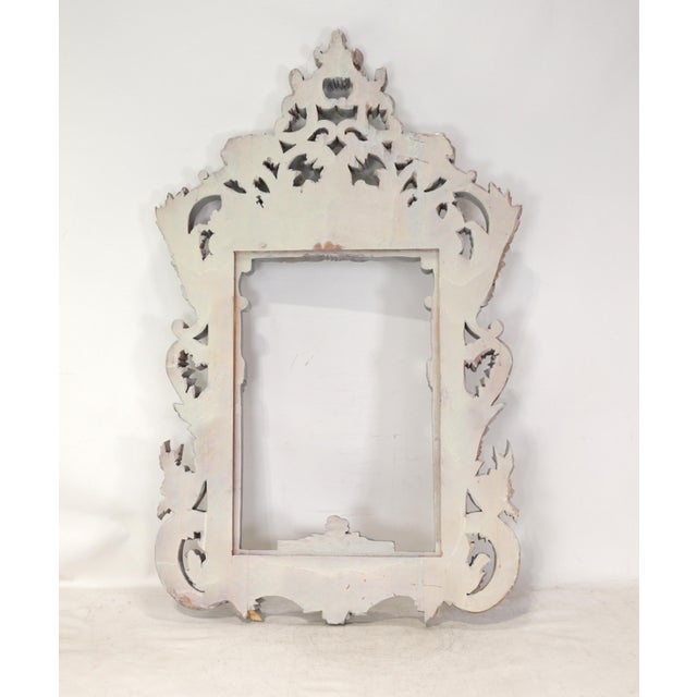 Vintage Rococo Style Silver-Plated Plum Red Framed Wall Mirror. For Sale - Image 11 of 12