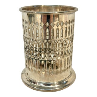 Vintage Sheffield Silver Co. Art Deco 3.75” Condiment Holder or Jar Sleeve For Sale