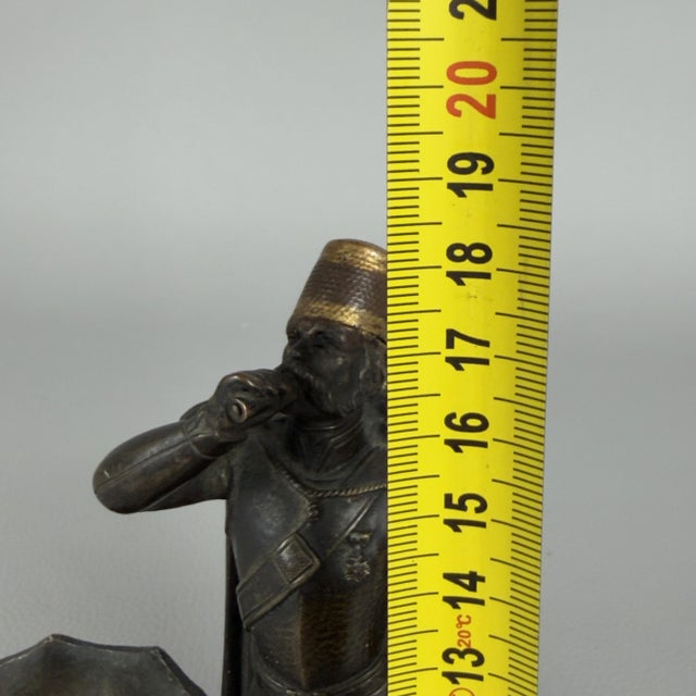 Vintage Zouave Military Sculpture in Marble, 1920s For Sale - Image 12 of 13