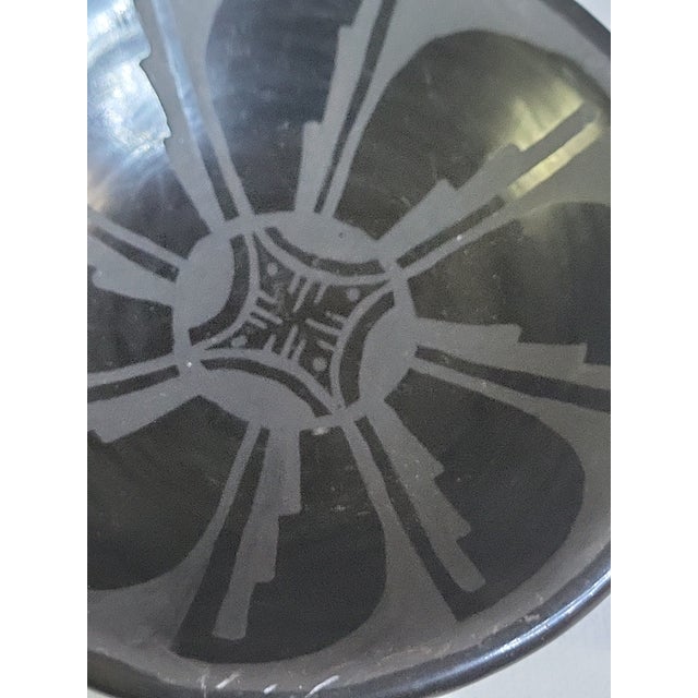 Native American Vintage Celestina San Clara Pueblo Native American Bowl For Sale - Image 3 of 8