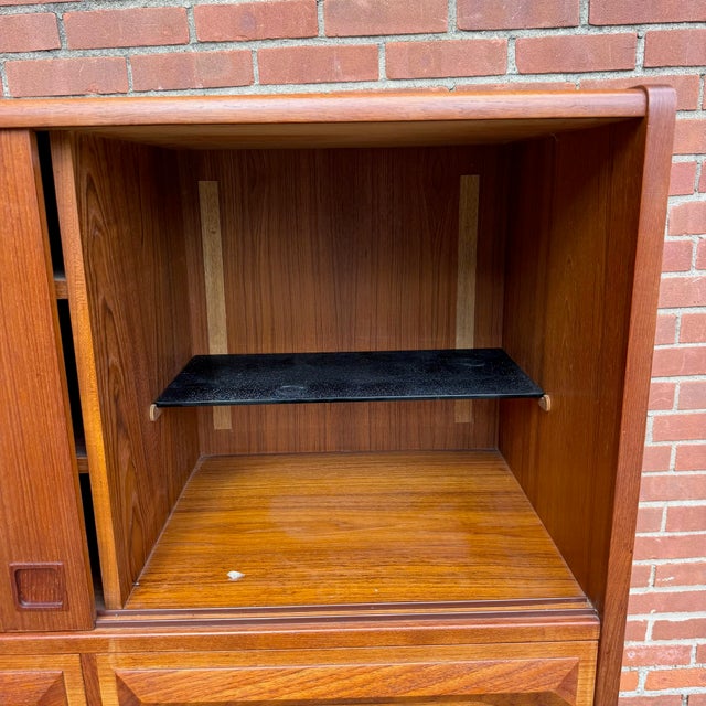 1960s Johannes Andersen Danish Modern Teak Highboard Cabinet, Attributed For Sale - Image 9 of 12