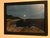 Coastline painting of bioluminescent ocean. Bright moon reflects across water. Reference landscape drawing Painting by...
