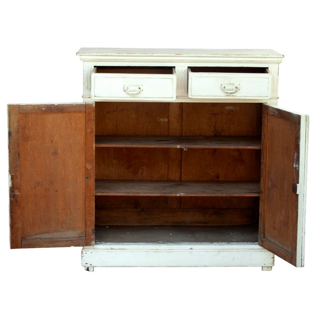 Antique American White Hutch For Sale - Image 4 of 8