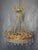 Gold French Brass and Crystal Cascading Chandelier, 1960s For Sale - Image 8 of 10