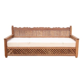 Grand Marrakesh Hand-Carved Mousharabi Daybed For Sale
