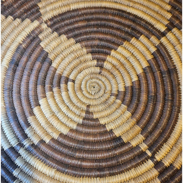 Early 20th Century Handwoven Pima Indian Basket, in the "Four Petal" Design For Sale - Image 9 of 11