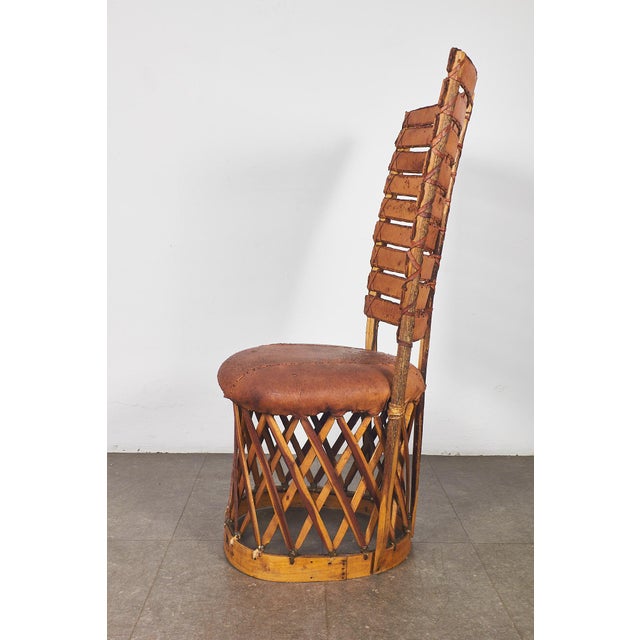 Vintage Chairs in Wood and Leather, 1960s, Set of 3 For Sale - Image 14 of 17