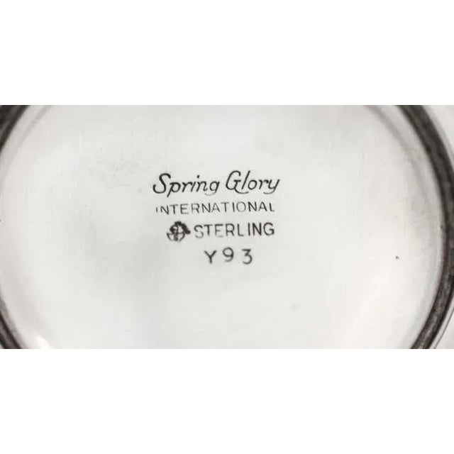 Silver Sterling Silver Spring Glory Sauce Bowl & Spoon - A Pair For Sale - Image 8 of 9