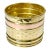 Mid-Century Boho Chic Hollywood Regency Arts & Crafts Small Brass Planter With Copper Band. For Sale