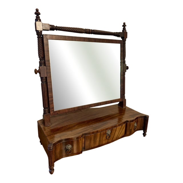 Antique Victorian Mahogany Swing Mirror, 1860s For Sale